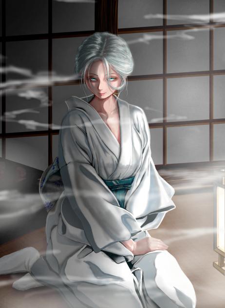 妖艶な微笑