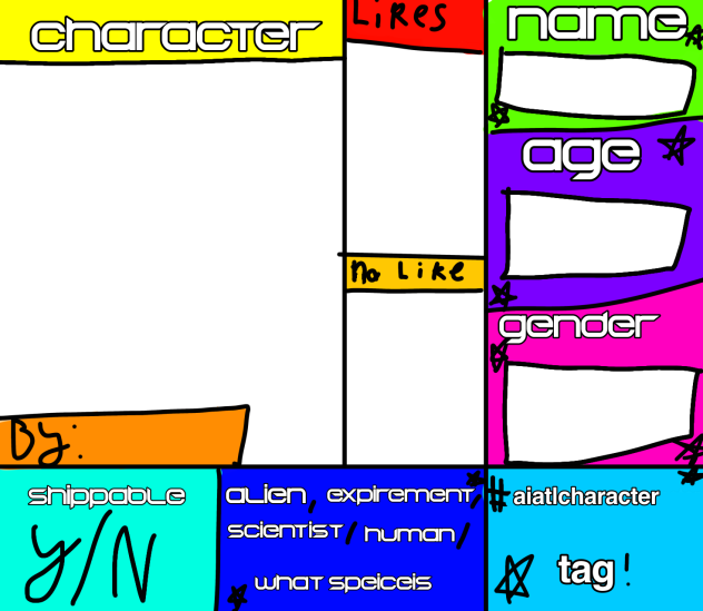 CHARACTER SHEETS FOR MY COMIC!!1!1!