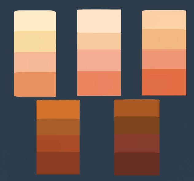 Skin tone palette