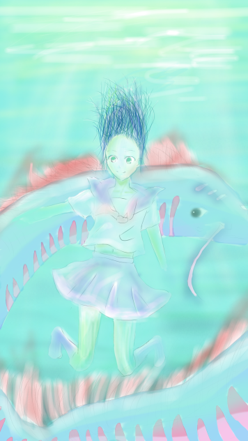 海に透ける少女