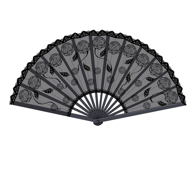 レースの扇子
