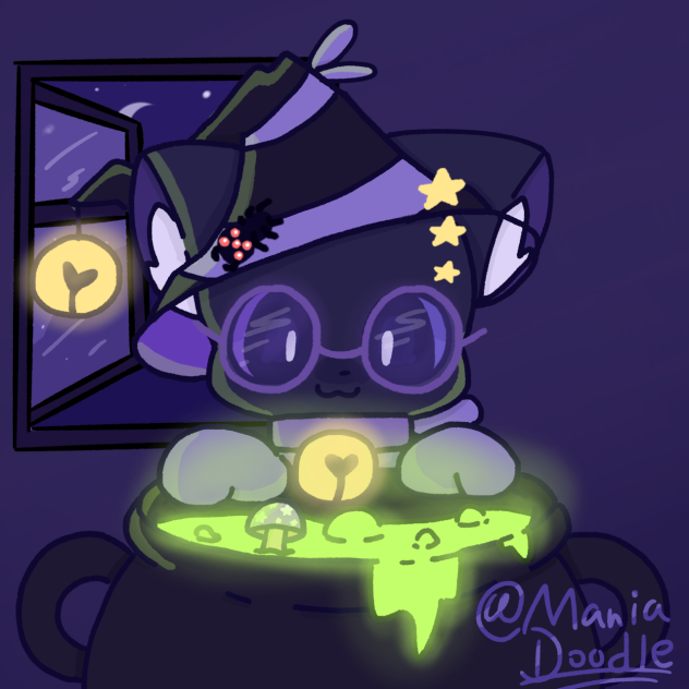 What is he making❓ 🐈‍⬛🪄🌙