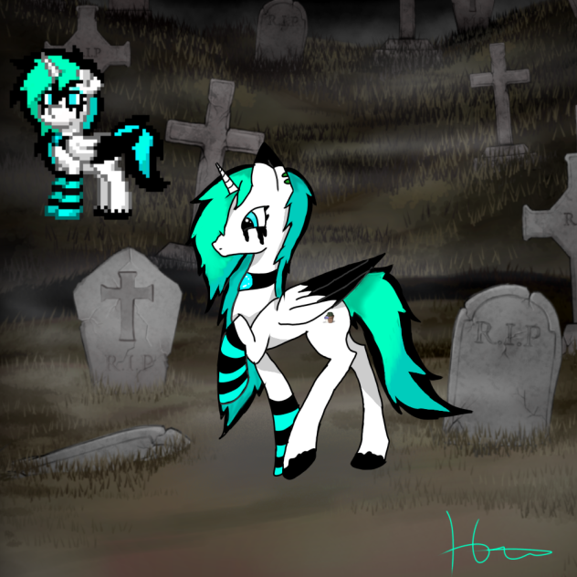 my OC. IcySquirt  from pony town.