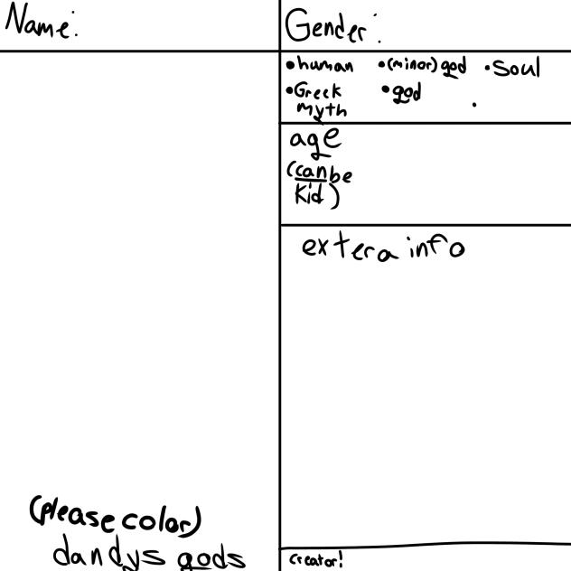 DANDYS GODS OCS ARE OFFICIALLY UP