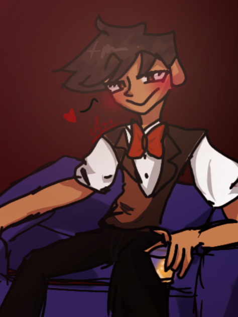 Alastor in a bar or smth