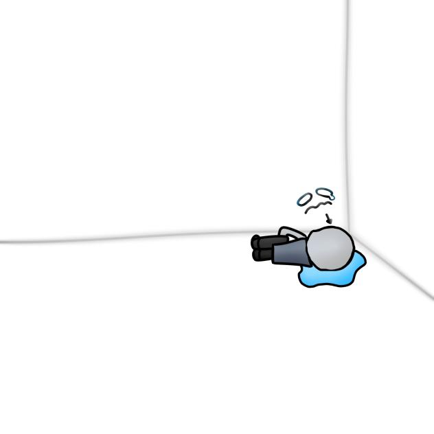 Vexil sobbing in a corner