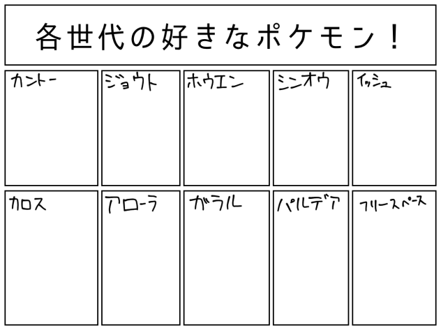 好きなポケモンは〜？
