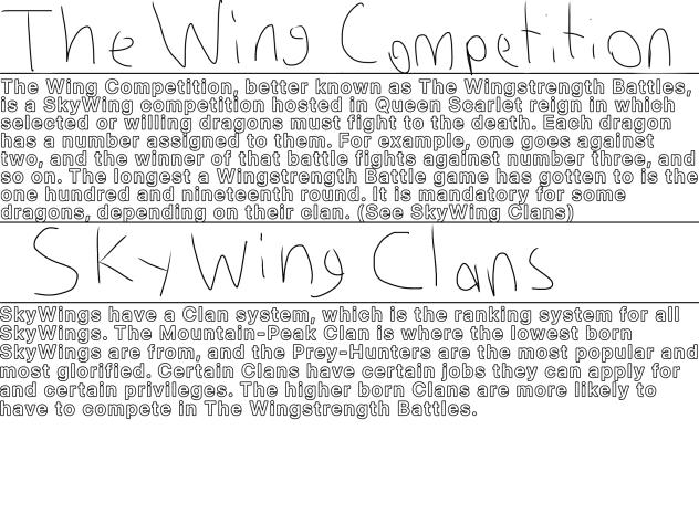 The Wing Competition And SkyWing Clans