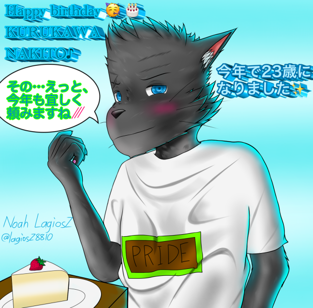 ［メイキングイラスト］Happy birthday 哭斗にゃんにゃん