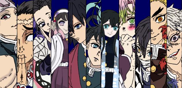 Hashiras and Ayaka and kiriyama Kazumi