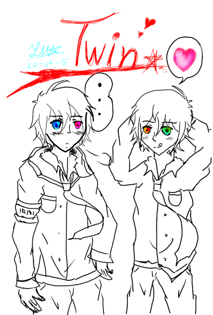 Twin bansai~!! - ibisPaint