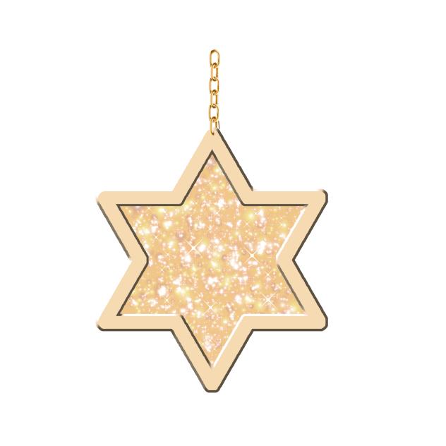 Y2K Accessory Bead Hexagram vers1 Gold
