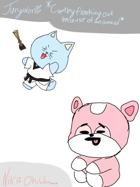 Garden (Wonnie) and Ni-ku (Ni-ki) moment
