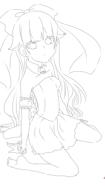 線画 塗ってください