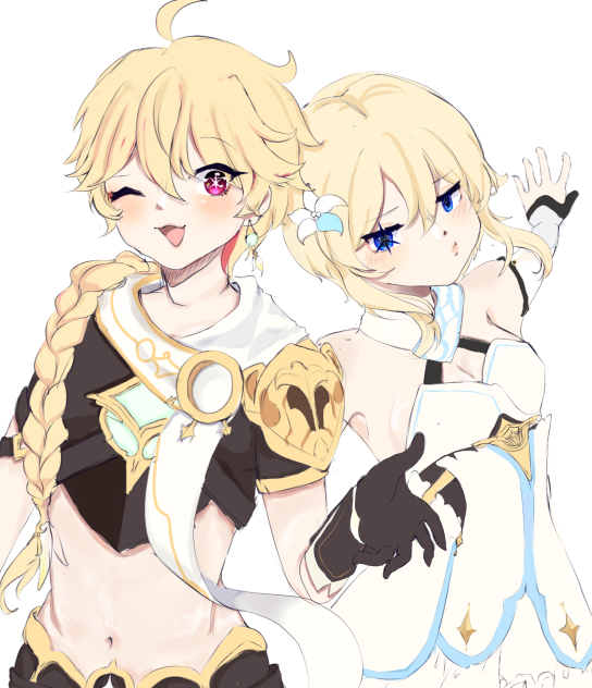 Star twins Lumine and Aether WIP