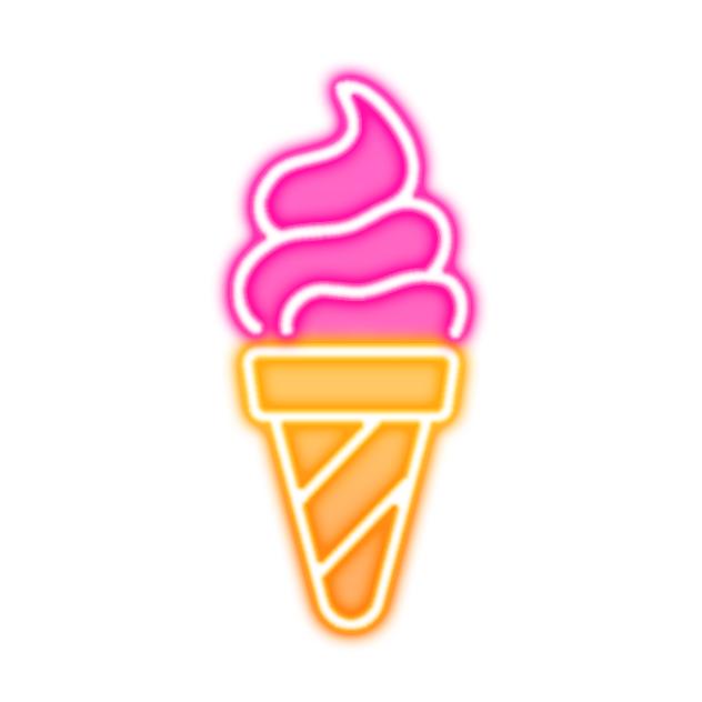 Ice Cream neon icon2