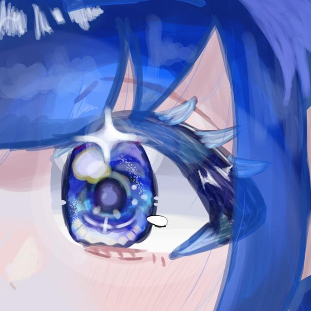 暗闇の中で光るおめめ。みかっちへおたおめ!!!描き直したやつ!!!