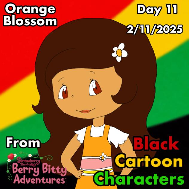 Black Cartoon Characters Day 11 Orange