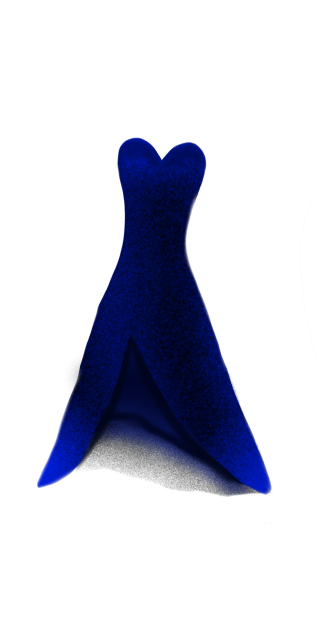 my blue silk dress design