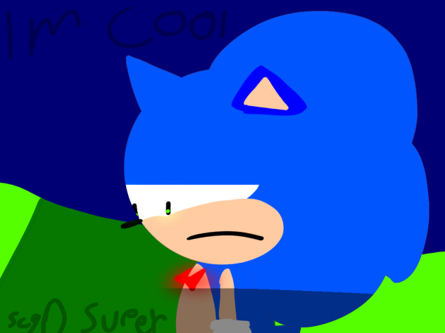 sonic but he has no outline