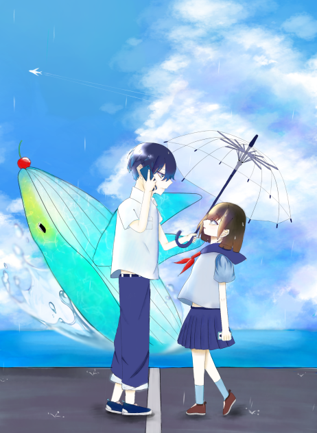 雨降りっ子に言葉傘