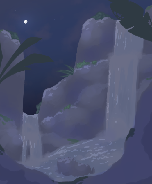 Moonlite Waterfall bg