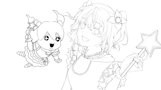 ── 夢の共演 ──  線画