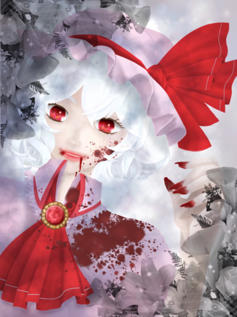 友達のリクエストでレミリア描いてみた 修正番