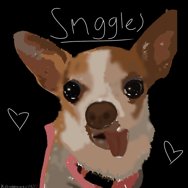 my friends dog snuggles - ibisPaint