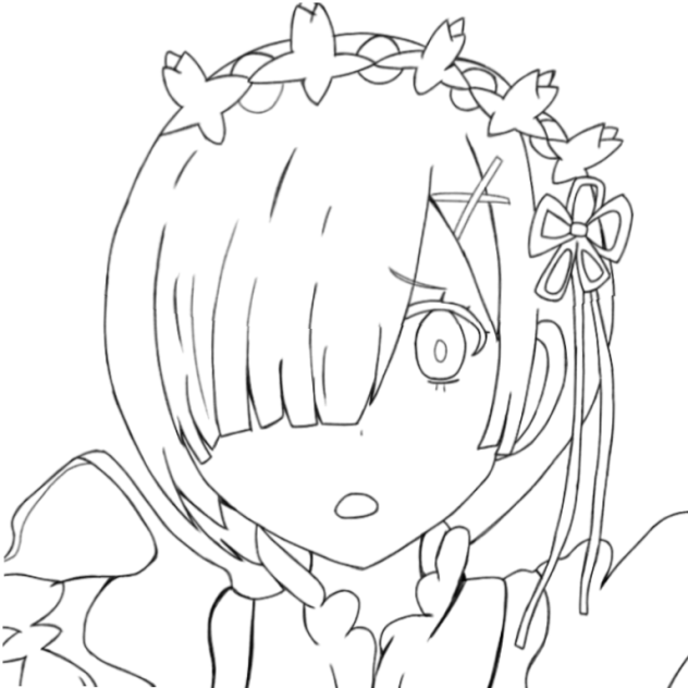 レム 線画9 改良