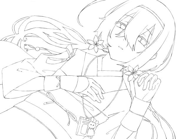 鏡花水月　線画配布