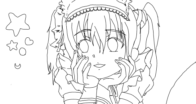 [ 線画 ] お絵描き講座練習3 塗ってもらえたら喜びます。