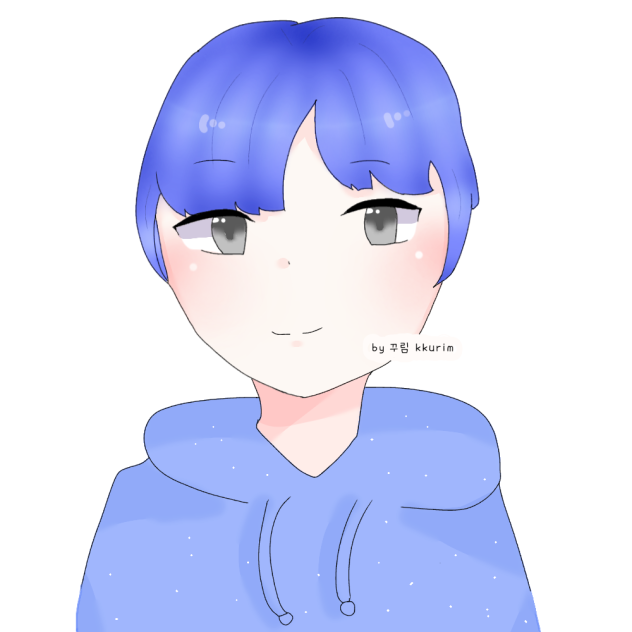 이벤트그림 - blue hair boy (180327) 😒 - ibisPaint