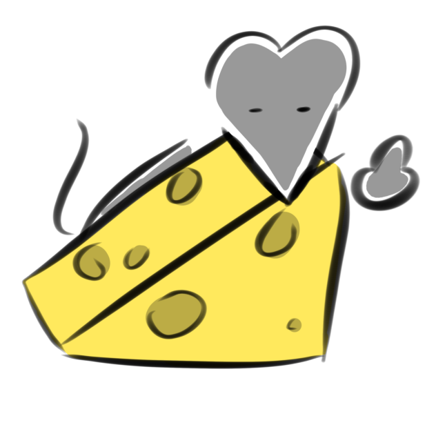 Rat eating cheese