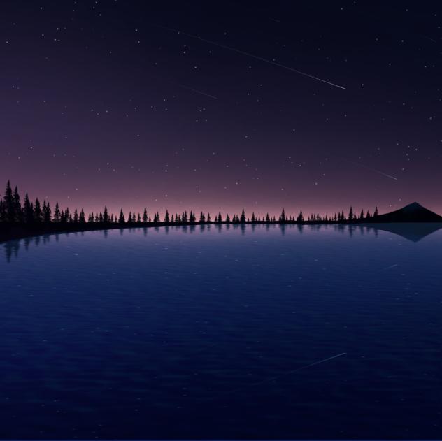 Stars and lake - ibisPaint