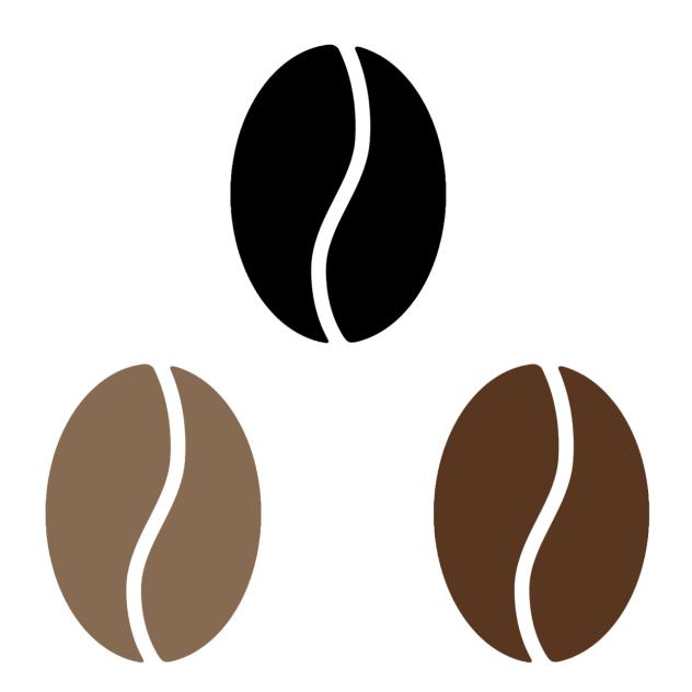 Coffee bean icons