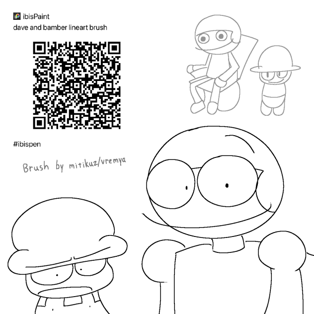 dave and bamber lineart brush