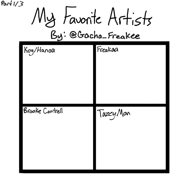 My Favorite Artists (Part 1 of 3)