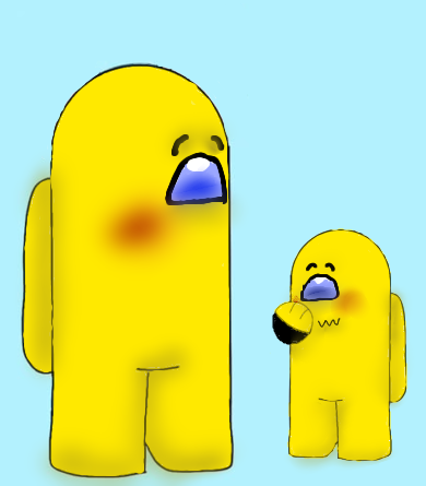 mini yellow and yellow rodamrix among us