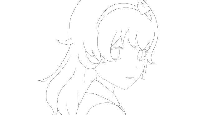 ロングさとり線画