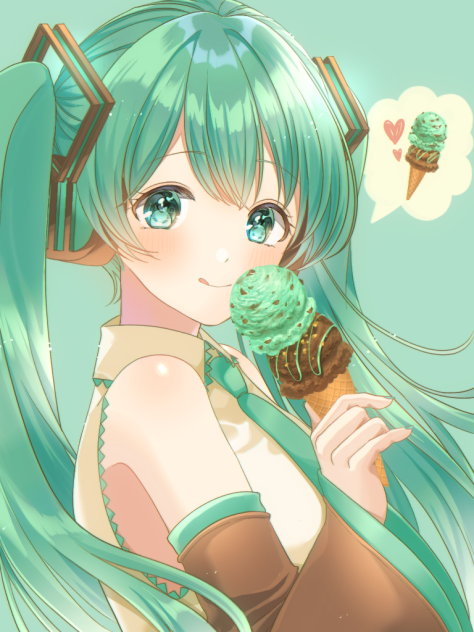 チョコミントミク¶(⁄•˅̮•∖)⁋