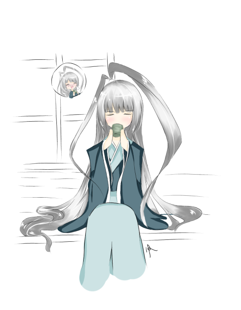 Drinking Tea - ibisPaint