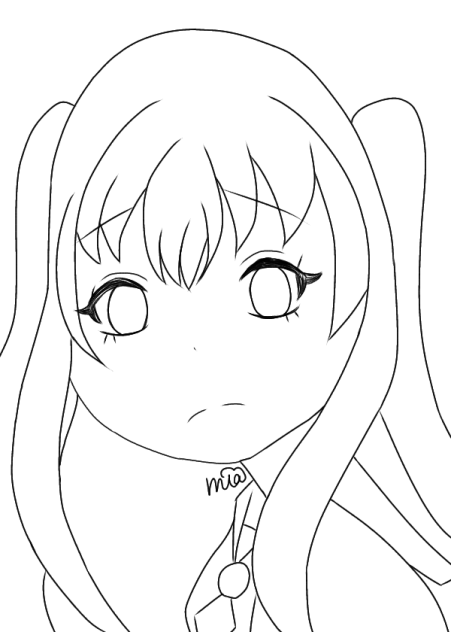 『来る日も来る日も微笑っていても 待てど暮らせどアナタは』線画