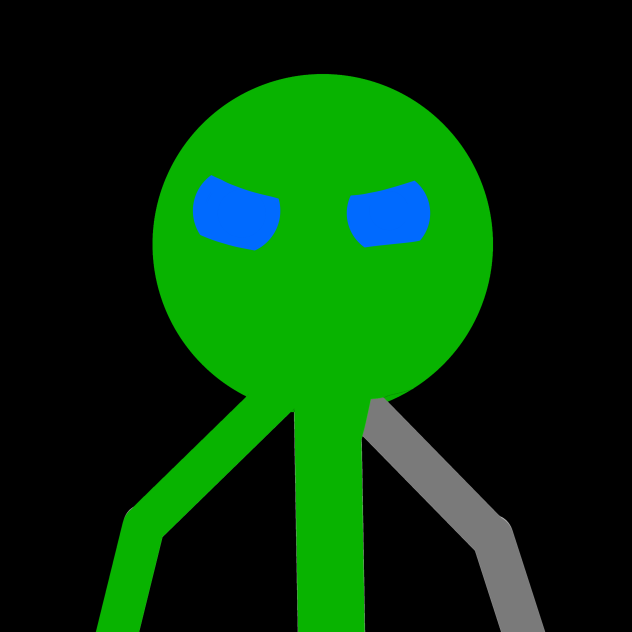 Half robot Stickman