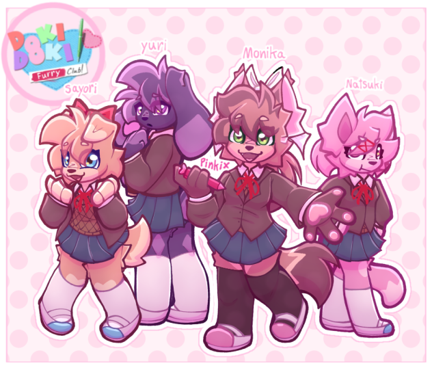 Doki doki furry club 🩵💜💚🩷
