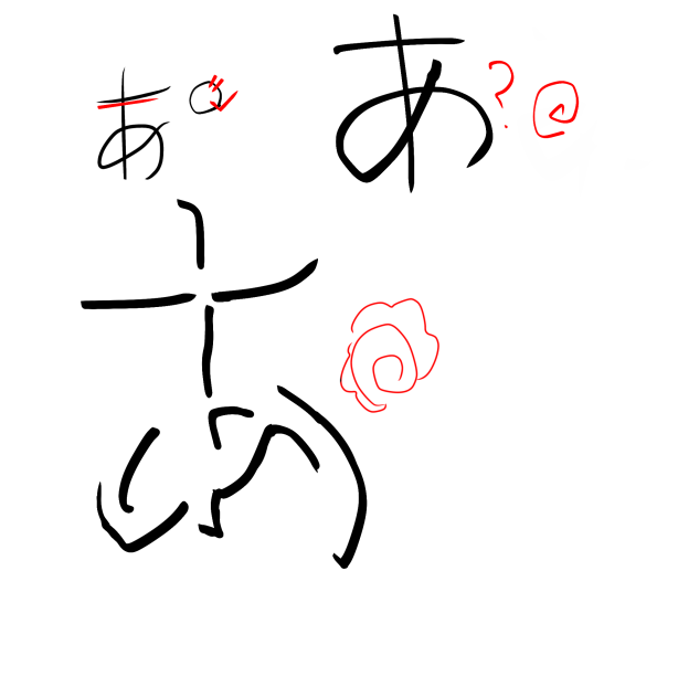 影文字「あ」