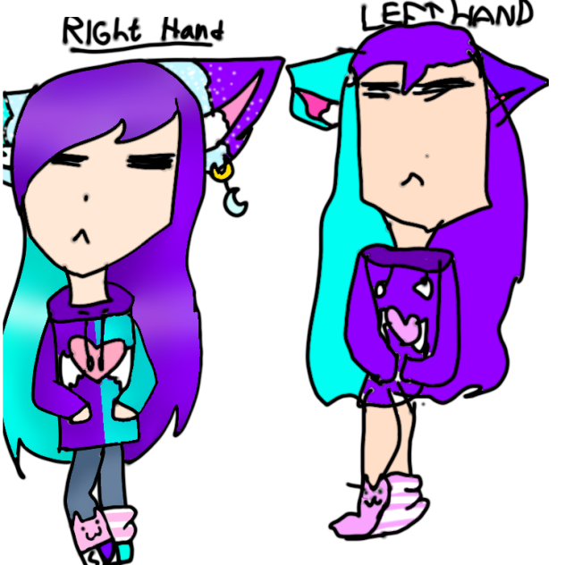 Right hand left hand challenge (my oc)