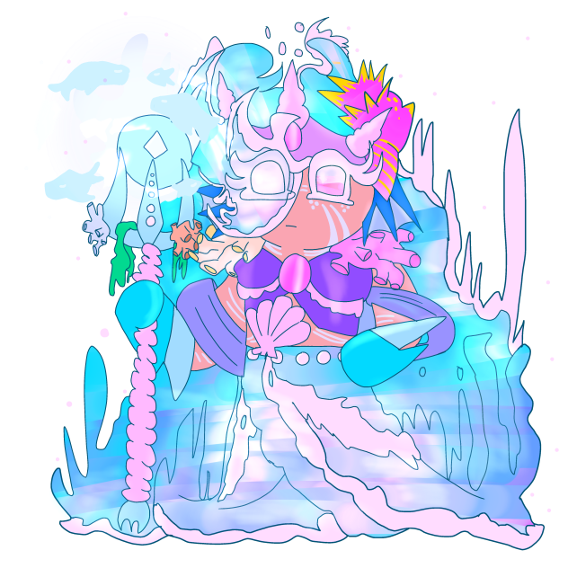 Sea fairy cookie leg costume coral sea