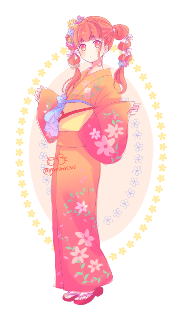 雑誌のモデルさんを絵にしました。