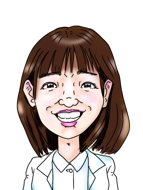 似顔絵　弘中アナ